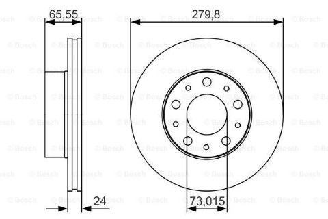Citroen Jumper 2.2HDi 2002-2016 Bosch Ön Disk 280mm 2 Adet