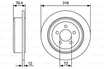 Jeep Cherokee (KJ) 2.8CRD 2003-2007 Bosch Arka Disk 2 Adet