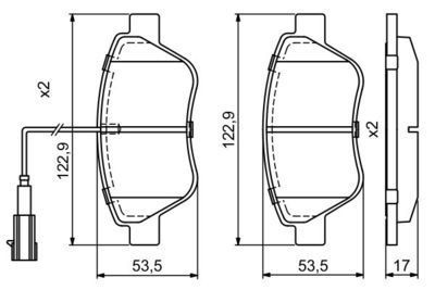 Fiat 500C 1.4 2009-2014 Bosch Ön Balata NETPAR23705