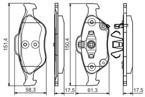 Toyota Yaris 1.0VVti 2005-2011 Bosch Ön Balata 23202