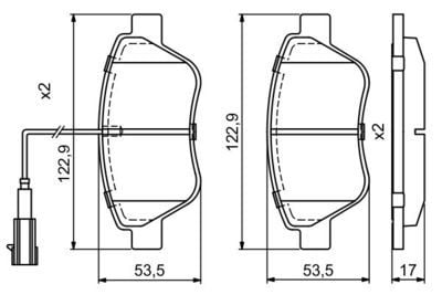 Fiat Punto 1.4 2014-2018 Bosch Ön Balata WVA23705