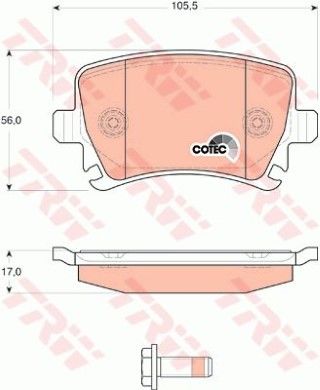 Volkswagen Tiguan 2.0TDI 2007-2016 TRW Arka Balata NETPAR24483
