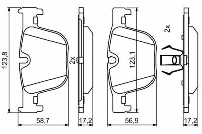 BMW 3 F30 335i 3.0 2012-2015 Bosch Arka Balata