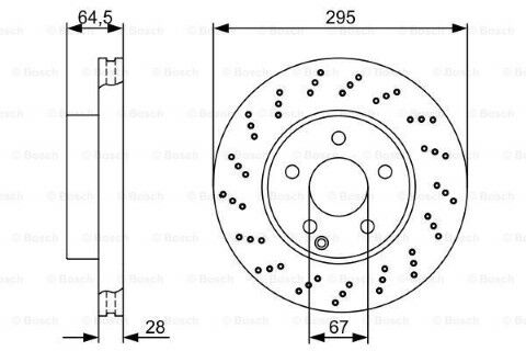 Mercedes C Serisi (204) C180 1.6 Kompressor 2008-2010 Bosch Ön Disk 295mm 2 Adet