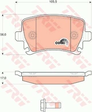 Audi Q3 1.4TFSI 2013-2015 TRW Arka Balata NETPAR24483