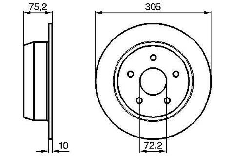 Jeep G. Cherokee (WG) 2.7CRD 2001-2004 Bosch Arka Disk 2 Adet