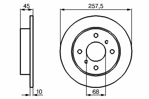 Nissan Primera 1.6 2000-2002 Bosch Arka Disk 256mm 2 Adet