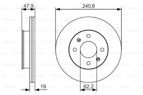 Hyundai Getz 1.6 2002-2009 Bosch Ön Disk 241mm 2 Adet
