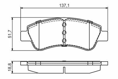 Citroen C3 1.2VTi 2012-2018 Bosch Ön Balata WVA23599