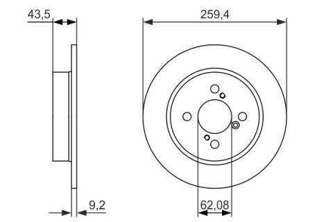 Suzuki Swift 1.2 2010-2017 Bosch Arka Disk 2 Adet