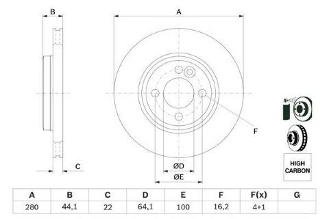 Mini One R56 1.6 2010-2013 Bosch Ön Disk 2 Adet