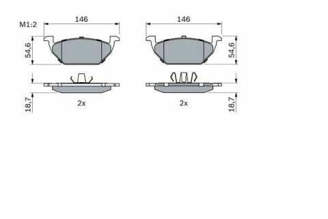 Volkswagen Polo 1.4 2001-2014 Bosch Ön Balata NETPAR23130