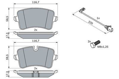 Audi A7 2.0TFSI 2014-2018 Bosch Arka Balata NETPARNET24606