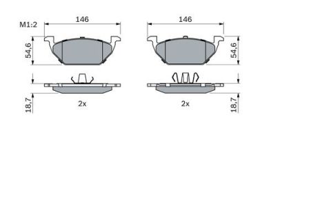 Volkswagen Golf 4 1.6 1998-2004 Bosch Ön Balata NETPAR23130