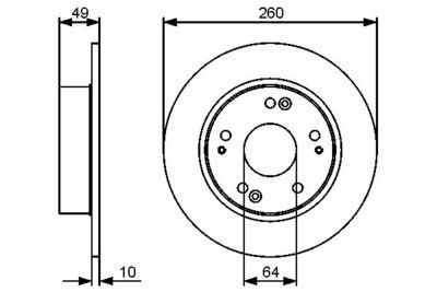 Honda Accord 2.0 2003-2008 Bosch Arka Disk 260mm 2 Adet