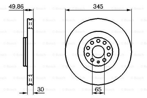 Volkswagen Golf 5 1.4TSI	 2005-2008 Bosch Ön Disk 2 Adet