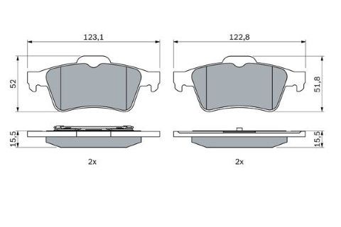 Mazda 3 1.6 2003-2006 Bosch Arka Balata NETPAR23482
