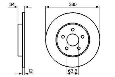 Jaguar X-Type 2.0D 2003-2011 Bosch Arka Disk 2 Adet