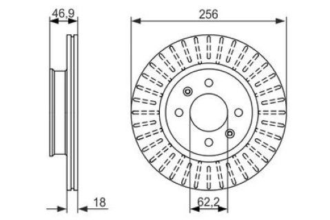 Hyundai i20 1.2 2009-2015 Bosch Ön Disk 256mm 2 Adet