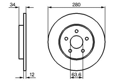 Jaguar X-Type 2.5 2001-2009 Bosch Arka Disk 2 Adet