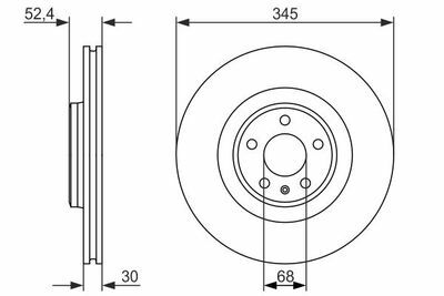 Audi Q5 3.0TDI 2011-2012 Bosch Ön Disk 345mm 2 Adet