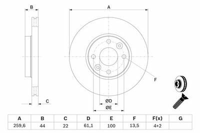 Dacia Sandero Stepway Tce90 1.0 2021-2025 Bosch Ön Disk 2 Adet