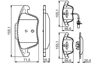 Audi A4 1.8TFSI 2007-2015 Bosch Ön Balata 24705