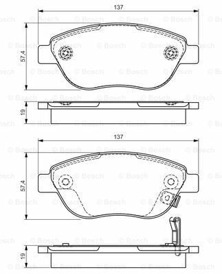Opel Corsa D 1.3CDTI 2006-2014 Bosch Ön Balata 23708