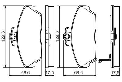 Honda Civic 1.4 1997-2005 Bosch Ön Balata NETPAR21515