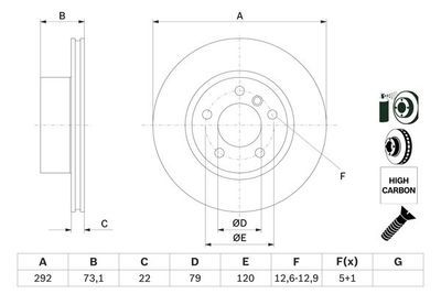 BMW 3 E90 320i 2.0 2005-2007 Bosch Ön Disk 2 Adet