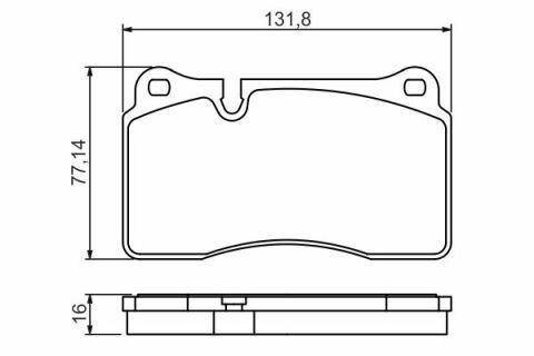 Volkswagen Touareg 2.5TDI 2003-2010 Bosch Ön Balata NETPAR24098