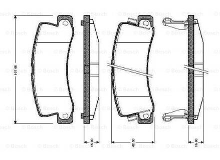 Toyota Corolla 1.3 Terra 1997-1999 Bosch Arka Balata NETPAR20076