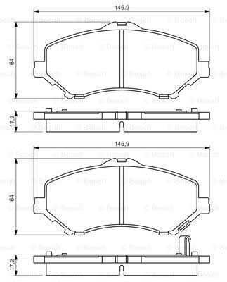 Fiat Freemont 2.0MJet 2011-2015 Bosch Ön Balata WVA24604