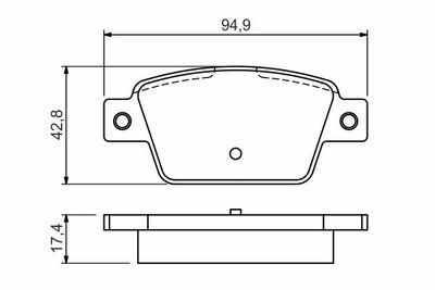 Lancia Delta 1.6MJ 2008-2014 Bosch Arka Balata WVA23714