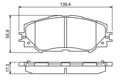 Toyota Auris 1.6 2006-2012 Bosch Ön Balata 24336