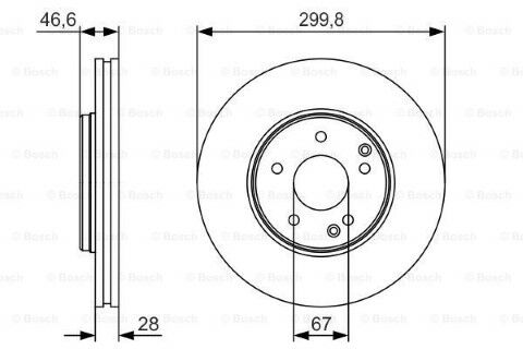 Mercedes C Serisi (203) C320 3.2 2000-2005 Bosch Ön Disk 300mm 2 Adet
