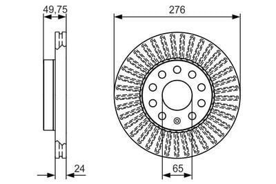 Volkswagen Golf 7 1.6TDI 2012-2020 Bosch Ön Disk (276 mm) 2 Adet