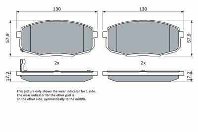Hyundai i30 1.6 2007-2012 Bosch Ön Balata NETPAR23966