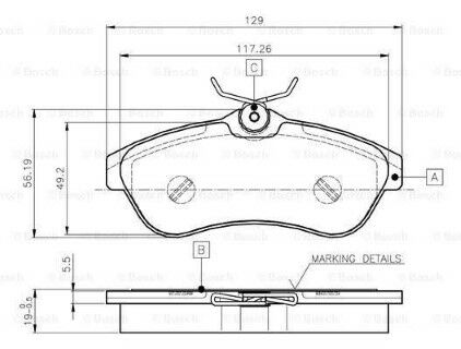 Citroen C3 1.4 2003-2009 Bosch Ön Balata NETPAR23409