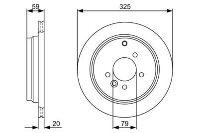 Land Rover Discovery 3 2.7TDV6 2004-2009 Bosch Arka Disk 325mm 2 Adet