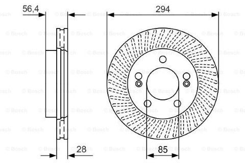 SsangYong Actyon 2.0Xdi 2006-2010 Bosch Ön Disk 294mm 2 Adet