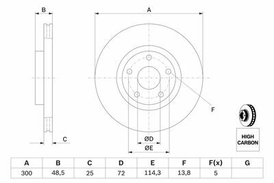 Volkswagen Caddy 2.0TDI 2007-2015 Bosch Ön Disk (280 mm) 2 Adet