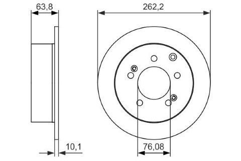 Kia Cerato 1.6 2010-2011 Bosch Arka Disk 2 Adet