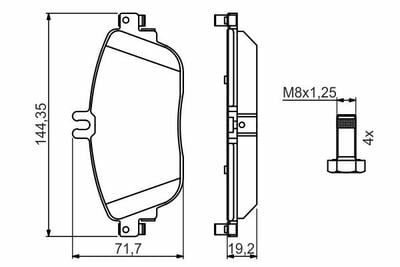 Mercedes CLA Serisi (117) CLA180d 1.5	 2015-2019 Bosch Ön Balata 24869