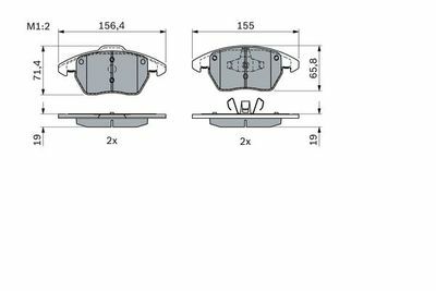 Skoda Citigo 1.0 2011-2019 Bosch Ön Balata NETPARNET23589