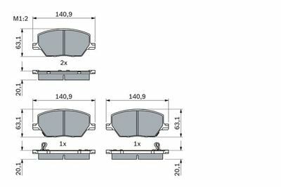 Jeep Renegade 1.6MJ 2014-2022 Bosch Ön Balata NETPAR22165