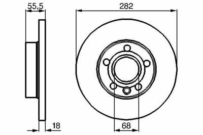 Volkswagen Caravelle T4 2.5TDI 1998-2003 Bosch Ön Disk 282mm 2 Adet