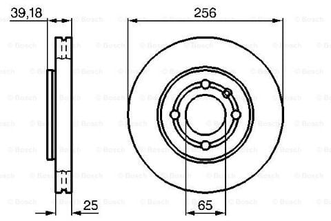 Volkswagen Polo 1.4TDI 1999-2001 Bosch Arka Disk 2 Adet