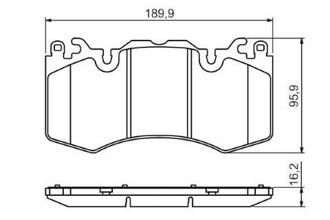 Land Rover Range Rover Sport 2.0Si4 2017-2021 Bosch Ön Balata WVA24659