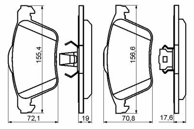 Volvo XC90 2.9 T6 2003-2007 Bosch Ön Balata NETPAR23590